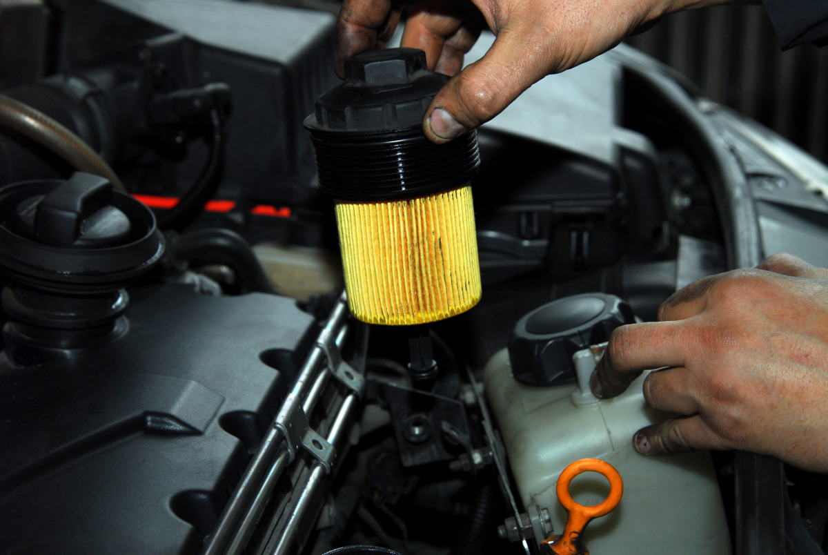 replacement of oil filter