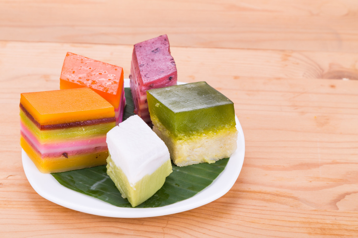 Malaysia popular assorted sweet dessert or known as kuih kueh